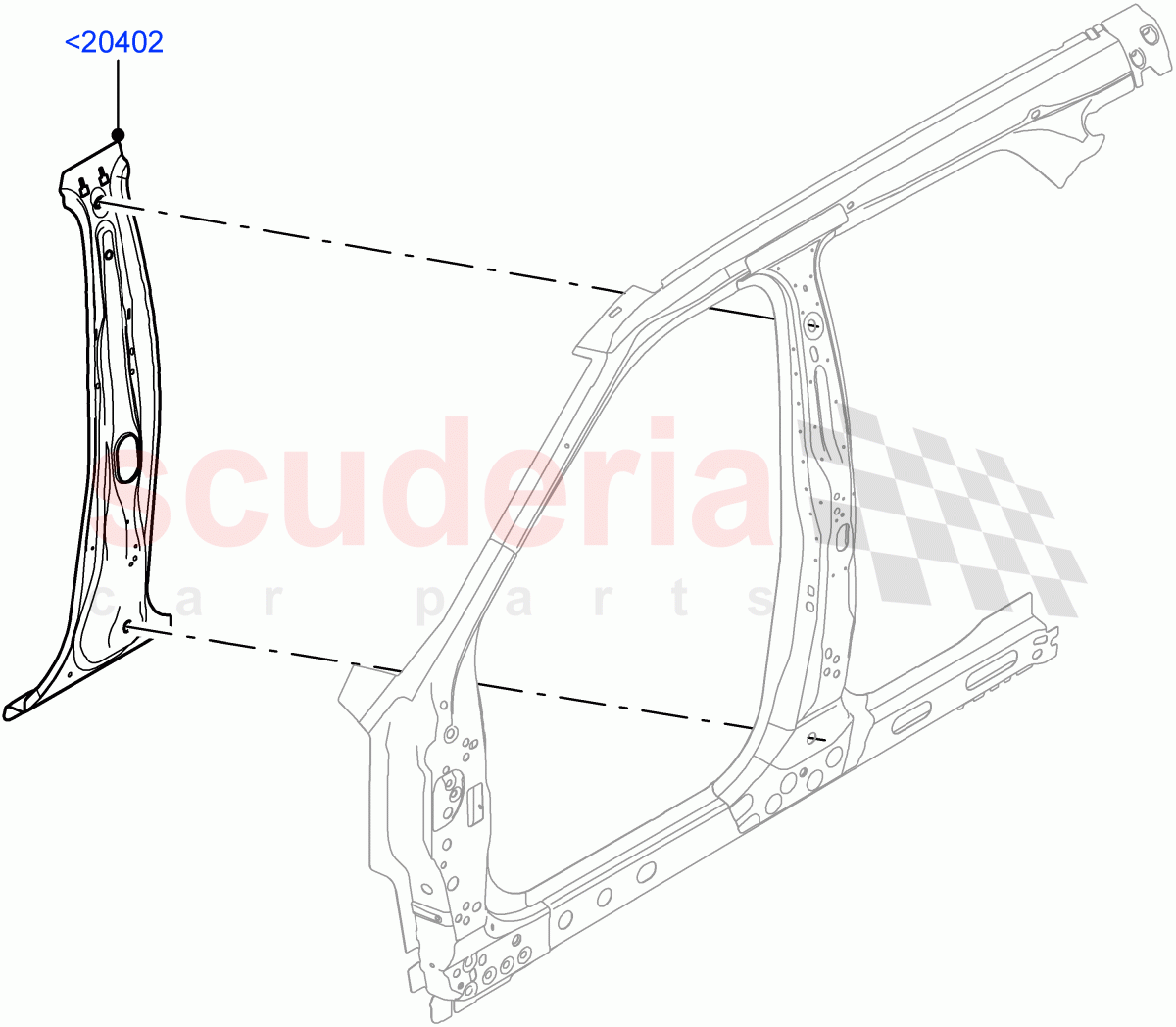 Side Panels - Inner (Inner - Front) (Itatiaia (Brazil)) of Land Rover Land Rover Range Rover Evoque (2019+) [1.5 I3 Turbo Petrol AJ20P3]