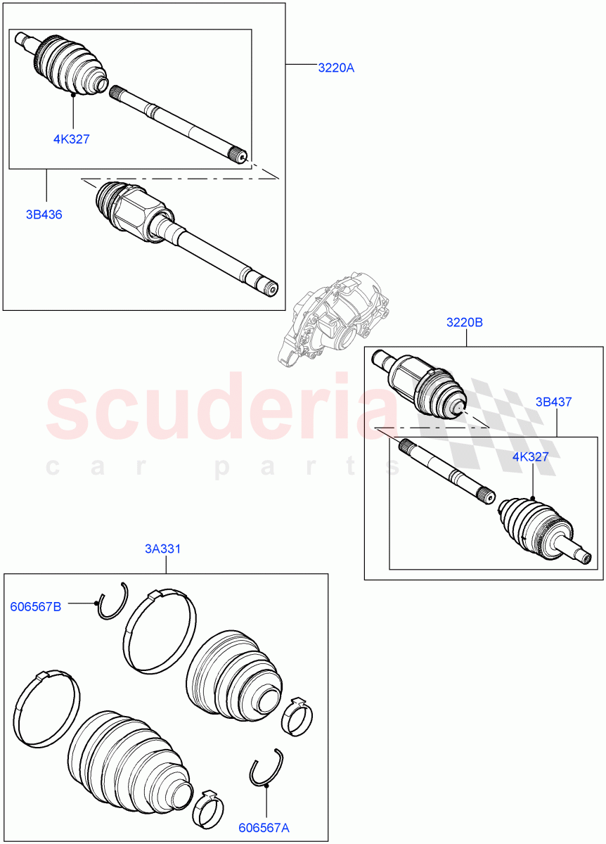Drive Shaft - Front Axle Drive (Drive Shaft & Boot Kits) ((V) FROMAA000001) of Land Rover Land Rover Discovery 4 (2010-2016) [3.0 DOHC GDI SC V6 Petrol]