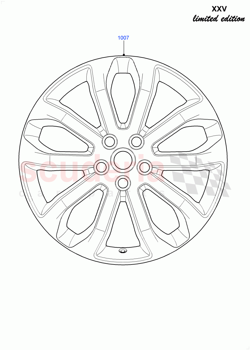 Wheels (XXV Anniversary LE) ((V) FROMEA000001) of Land Rover Land Rover Discovery 4 (2010-2016) [4.0 Petrol V6]