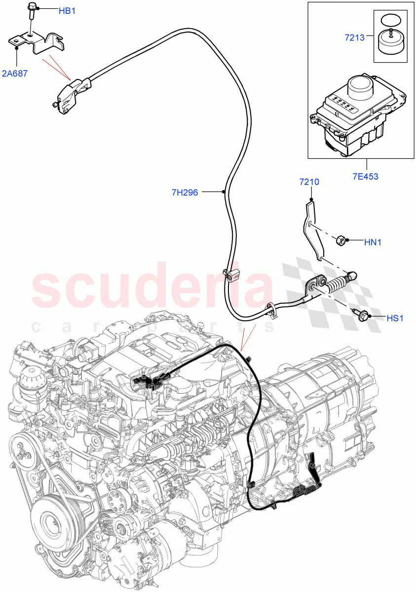 Gear Change-Automatic Transmission (Solihull Plant Build) (2.0L I4 High DOHC AJ200 Petrol, 8 Speed Auto Trans ZF 8HP45) ((V) FROMJA000001) of Land Rover Land Rover Discovery 5 (2017+) [2.0 Turbo Petrol AJ200P]