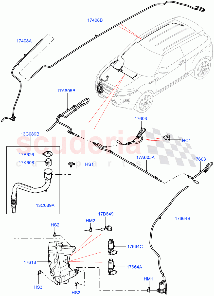 Windscreen Washer (Changsu (China)) ((V) FROMEG000001) of Land Rover Land Rover Range Rover Evoque (2012-2018) [2.2 Single Turbo Diesel]
