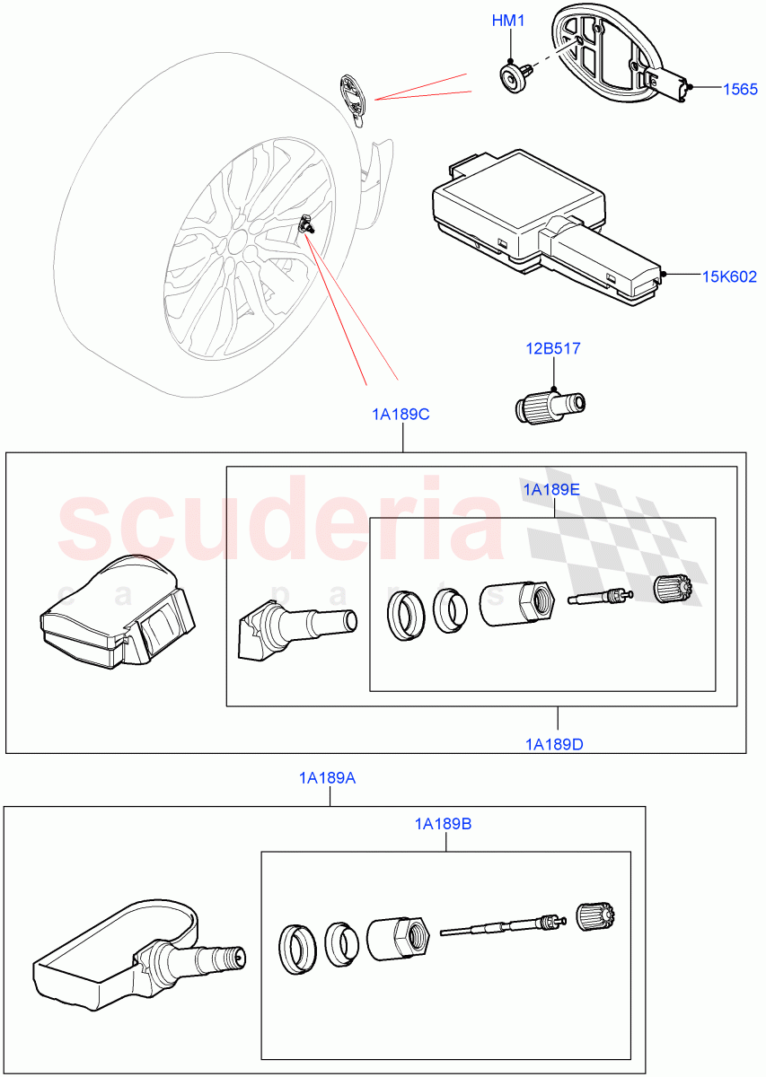 Tyre Pressure Monitor System (With Tyre Pressure Sensors) ((V) TOFA999999) of Land Rover Land Rover Range Rover Sport (2014+) [3.0 Diesel 24V DOHC TC]