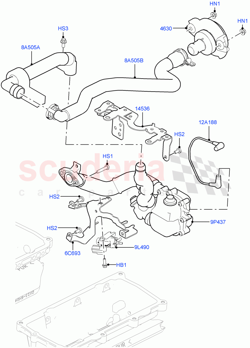 Inlet Manifold (Symposer (Resonator)) (3.0L DOHC GDI SC V6 PETROL) of Land Rover Land Rover Range Rover Sport (2014+) [3.0 DOHC GDI SC V6 Petrol]