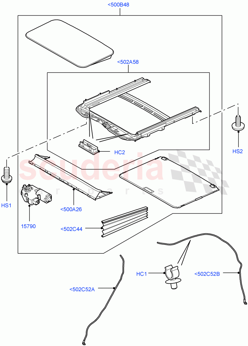 Sliding Roof Mechanism And Controls ((V) FROMAA000001) of Land Rover Land Rover Range Rover Sport (2010-2013) [5.0 OHC SGDI SC V8 Petrol]