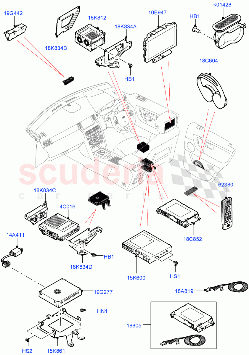 Family Entertainment System (Halewood (UK)) of Land Rover Land Rover Discovery Sport (2015+) [2.0 Turbo Diesel AJ21D4]