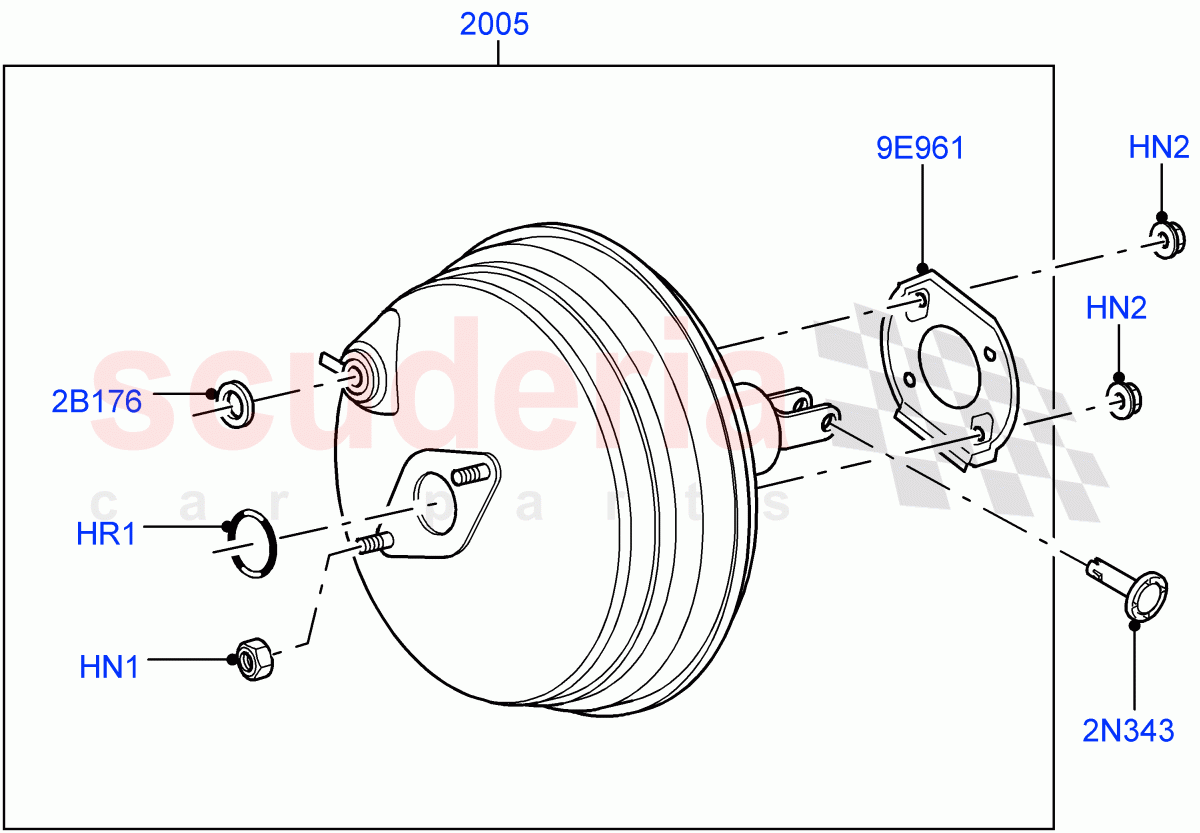 Brake Booster of Land Rover Land Rover Range Rover (2012-2021) [5.0 OHC SGDI SC V8 Petrol]