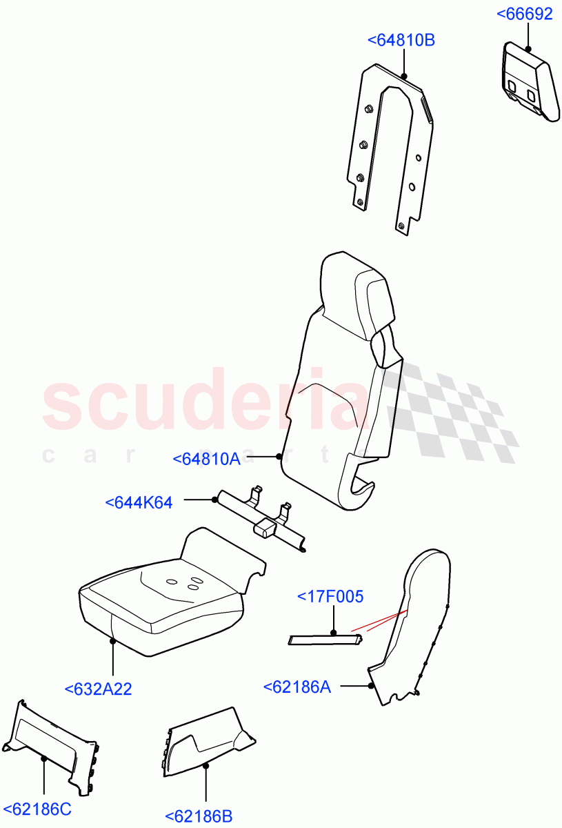 Front Seat Pads/Valances & Heating (Centre Seat) (Standard Wheelbase, Console - Centre Seat, Short Wheelbase) of Land Rover Land Rover Defender (2020+) [3.0 I6 Turbo Diesel AJ20D6]