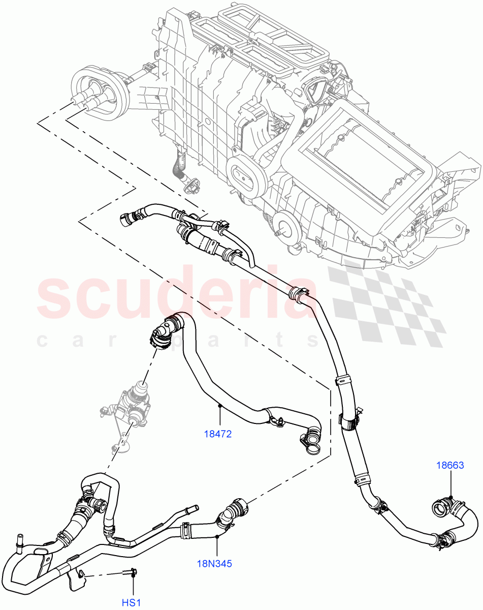 Heater Hoses (3.0L AJ20P6 Petrol High, Less Heater, With Ptc Heater) ((V) FROMMA000001) of Land Rover Land Rover Range Rover Velar (2017+) [3.0 I6 Turbo Petrol AJ20P6]