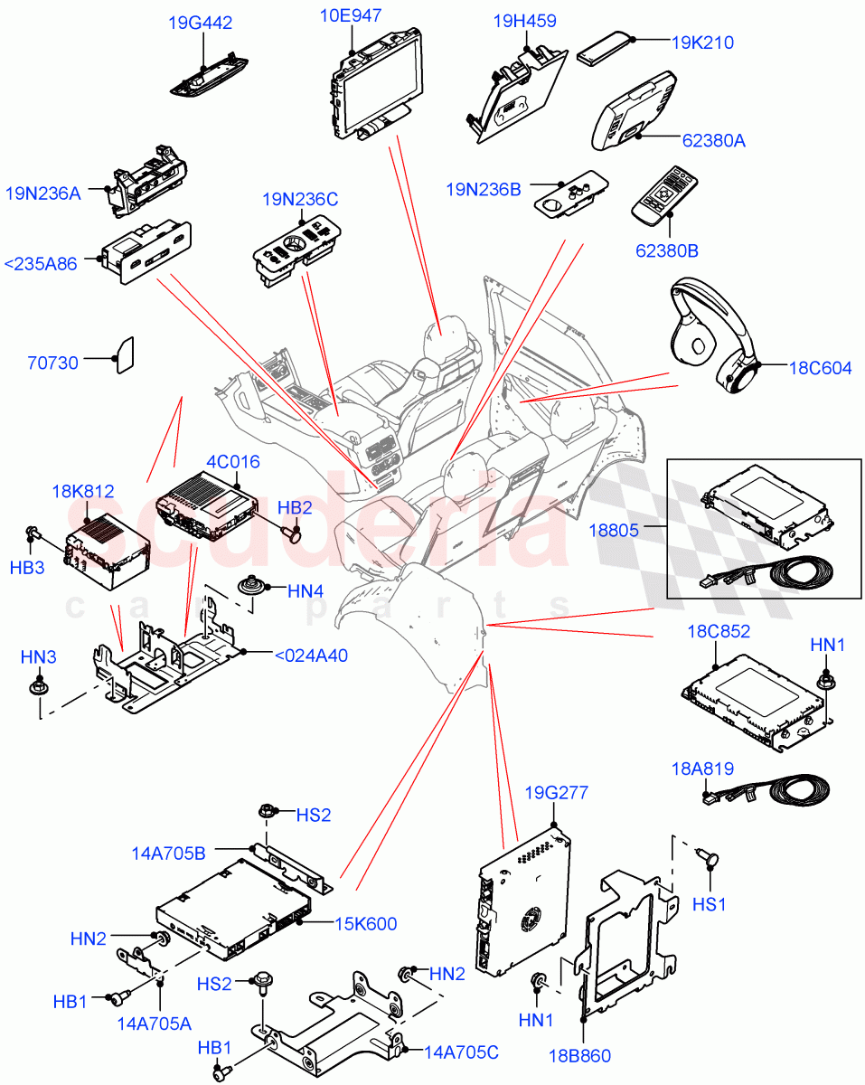 Family Entertainment System ((V) TOHA999999) of Land Rover Land Rover Range Rover (2012-2021) [3.0 DOHC GDI SC V6 Petrol]
