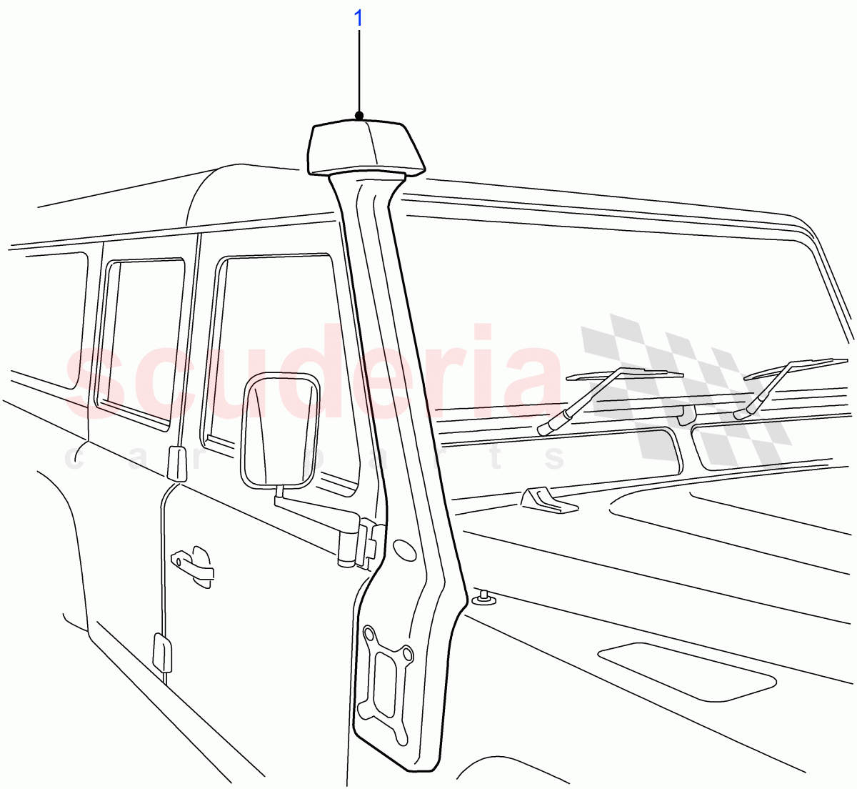 kit - Raised Air Intake ((V) FROM7A000001) of Land Rover Land Rover Defender (2007-2016)