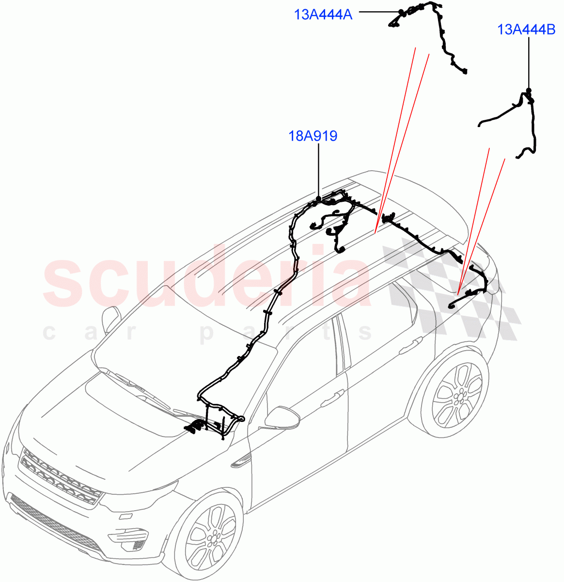 Electrical Wiring - Body And Rear (Audio/Navigation/Entertainment) (Halewood (UK)) ((V) TOKH999999) of Land Rover Land Rover Discovery Sport (2015+) [2.0 Turbo Petrol GTDI]