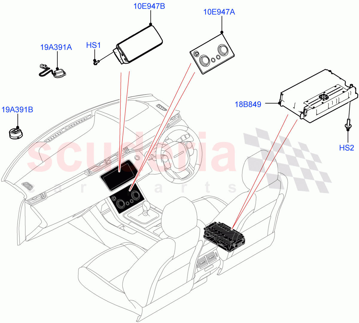 Audio Equipment - Original Fit (Itatiaia (Brazil)) of Land Rover Land Rover Range Rover Evoque (2019+) [2.0 Turbo Diesel AJ21D4]