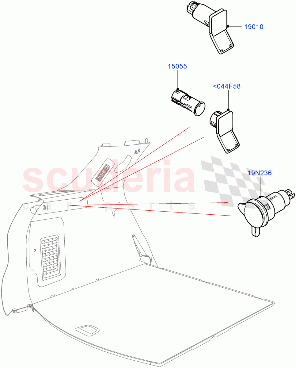 Auxiliary Electrical Power Points (Halewood (UK)) of Land Rover Land Rover Discovery Sport (2015+) [1.5 I3 Turbo Petrol AJ20P3]