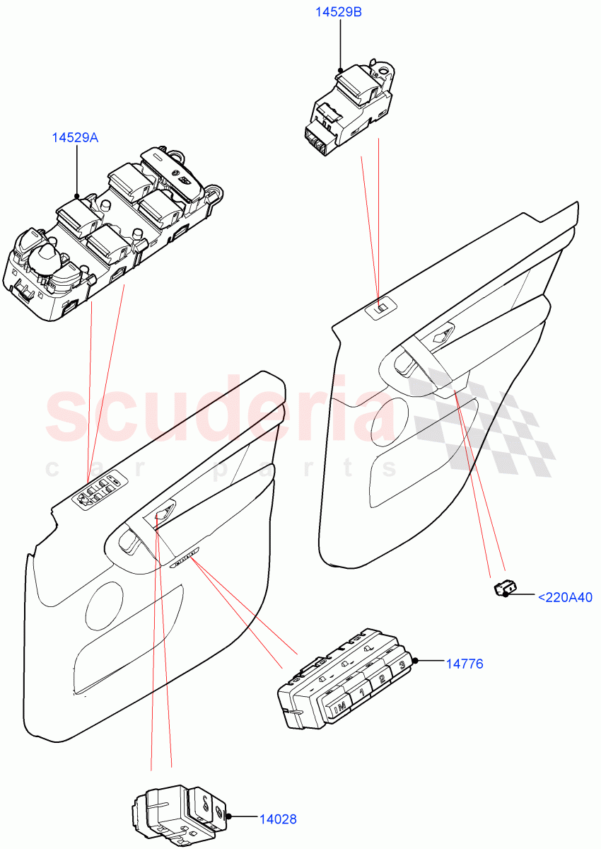 Switches (Door) (Changsu (China)) ((V) FROMKG446857) of Land Rover Land Rover Discovery Sport (2015+) [2.0 Turbo Petrol AJ200P]