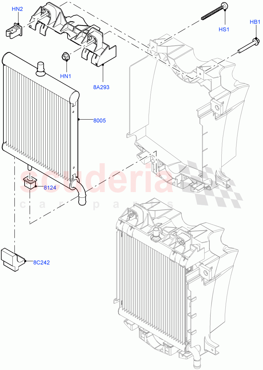 Radiator/Coolant Overflow Container (Auxiliary Unit) (3.0L DOHC GDI SC V6 PETROL) of Land Rover Land Rover Range Rover Sport (2014+) [3.0 DOHC GDI SC V6 Petrol]