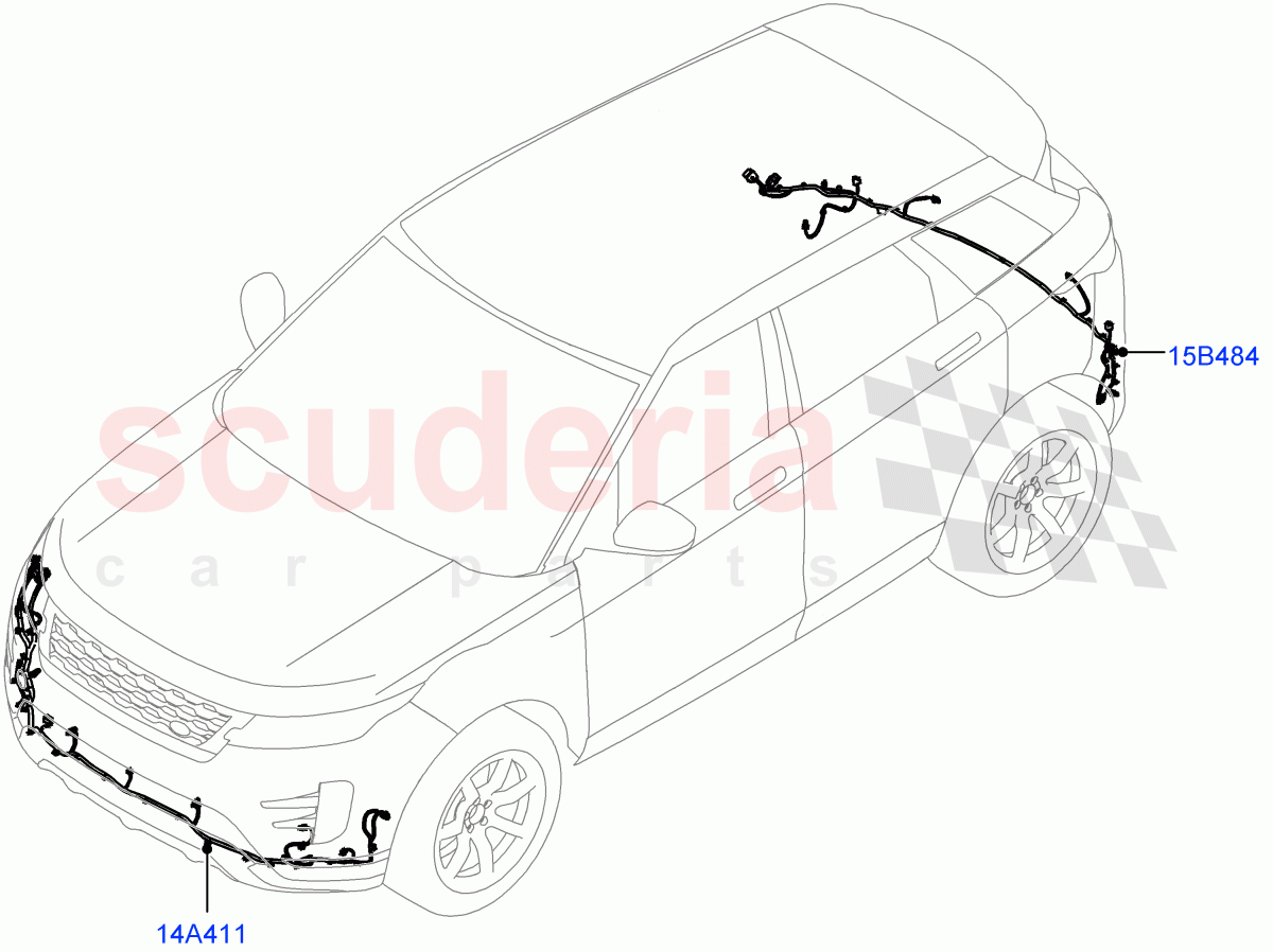 Electrical Wiring - Body And Rear (Bumper) (Itatiaia (Brazil)) of Land Rover Land Rover Range Rover Evoque (2019+) [2.0 Turbo Diesel]