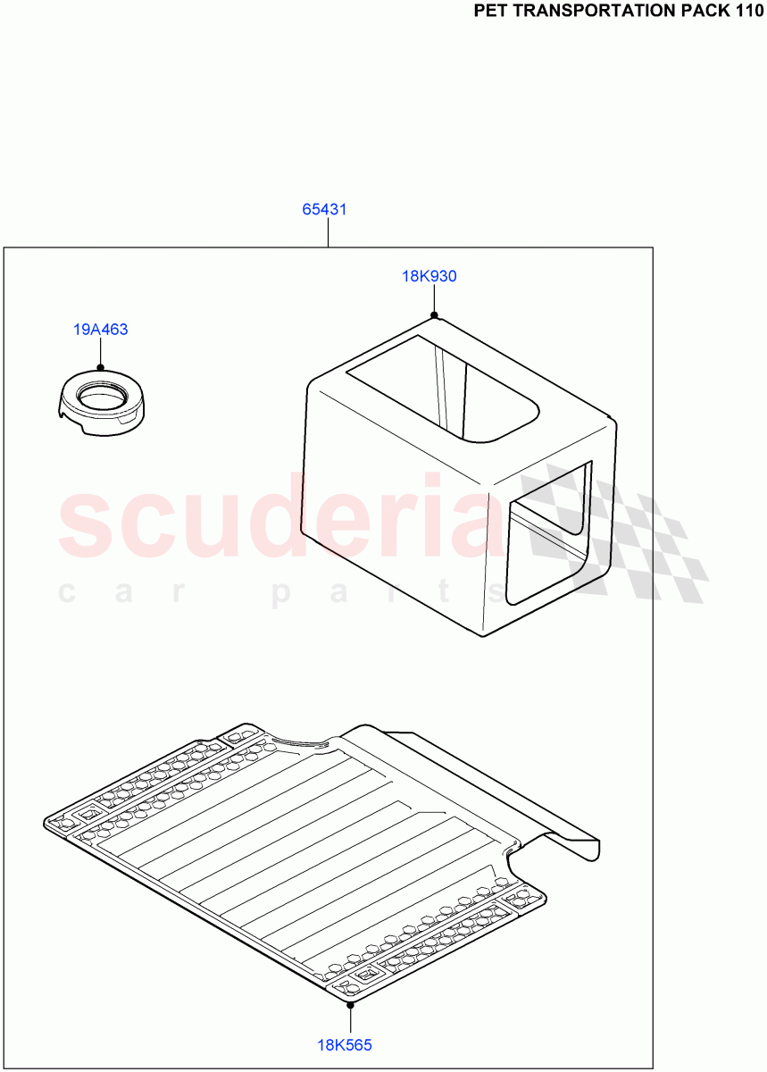 Accessory Pack (Pet Transportation Pack 110: Virtual Part Order Number VPLEPET000) (Standard Wheelbase) of Land Rover Land Rover Defender (2020+) [3.0 I6 Turbo Petrol AJ20P6]