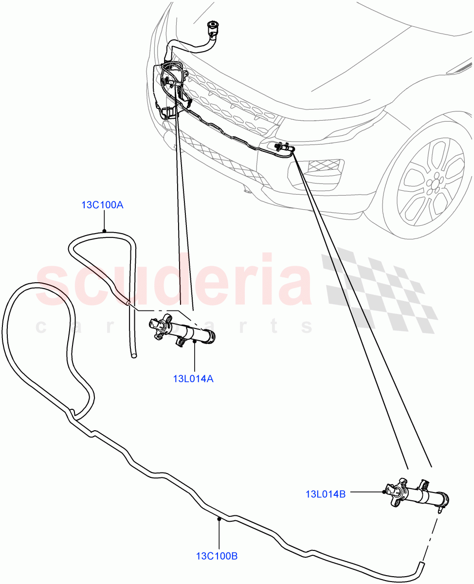 Headlamp Washer (Itatiaia (Brazil), With Headlamp Power Wash) ((V) FROMGT000001) of Land Rover Land Rover Range Rover Evoque (2012-2018) [2.0 Turbo Diesel]