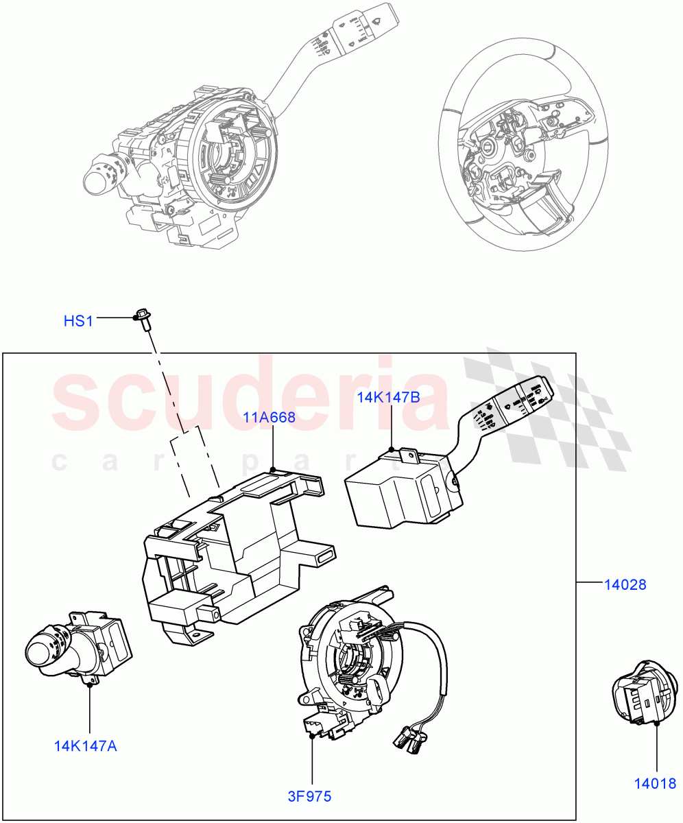 Switches (Steering Column) (Halewood (UK)) of Land Rover Land Rover Discovery Sport (2015+) [2.2 Single Turbo Diesel]