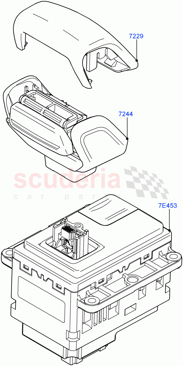 Gear Change-Automatic Transmission (Gear Shift Module) (8 Speed Auto Trans ZF 8HP45) of Land Rover Land Rover Range Rover Velar (2017+) [3.0 I6 Turbo Petrol AJ20P6]