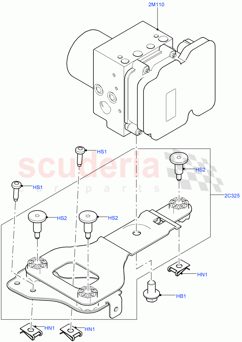 Anti-Lock Braking System (ABS Modulator) of Land Rover Land Rover Range Rover Sport (2014+) [2.0 Turbo Diesel]