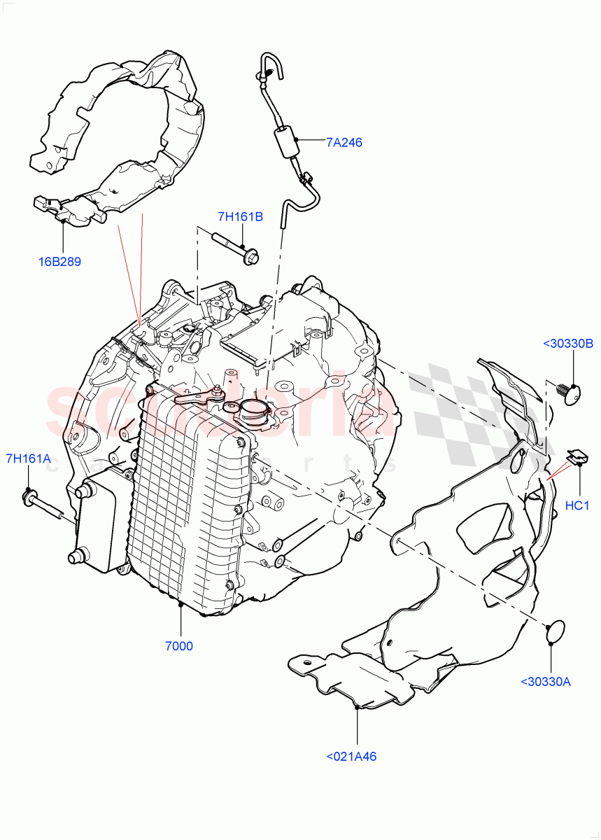 Auto Trans Assy & Speedometer Drive (2.0L AJ20D4 Diesel LF PTA, 9 Speed Auto Trans 9HP50, Halewood (UK), 2.0L AJ20D4 Diesel High PTA, 2.0L AJ20D4 Diesel Mid PTA) of Land Rover Land Rover Range Rover Evoque (2019+) [2.0 Turbo Diesel AJ21D4]