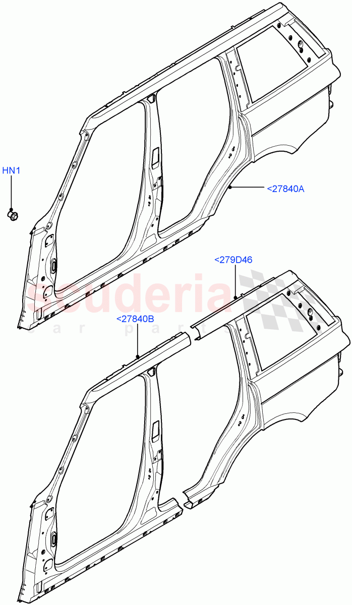 Side Panels - Outer (Less Armoured) ((V) FROMAA000001) of Land Rover Land Rover Range Rover (2010-2012) [5.0 OHC SGDI SC V8 Petrol]