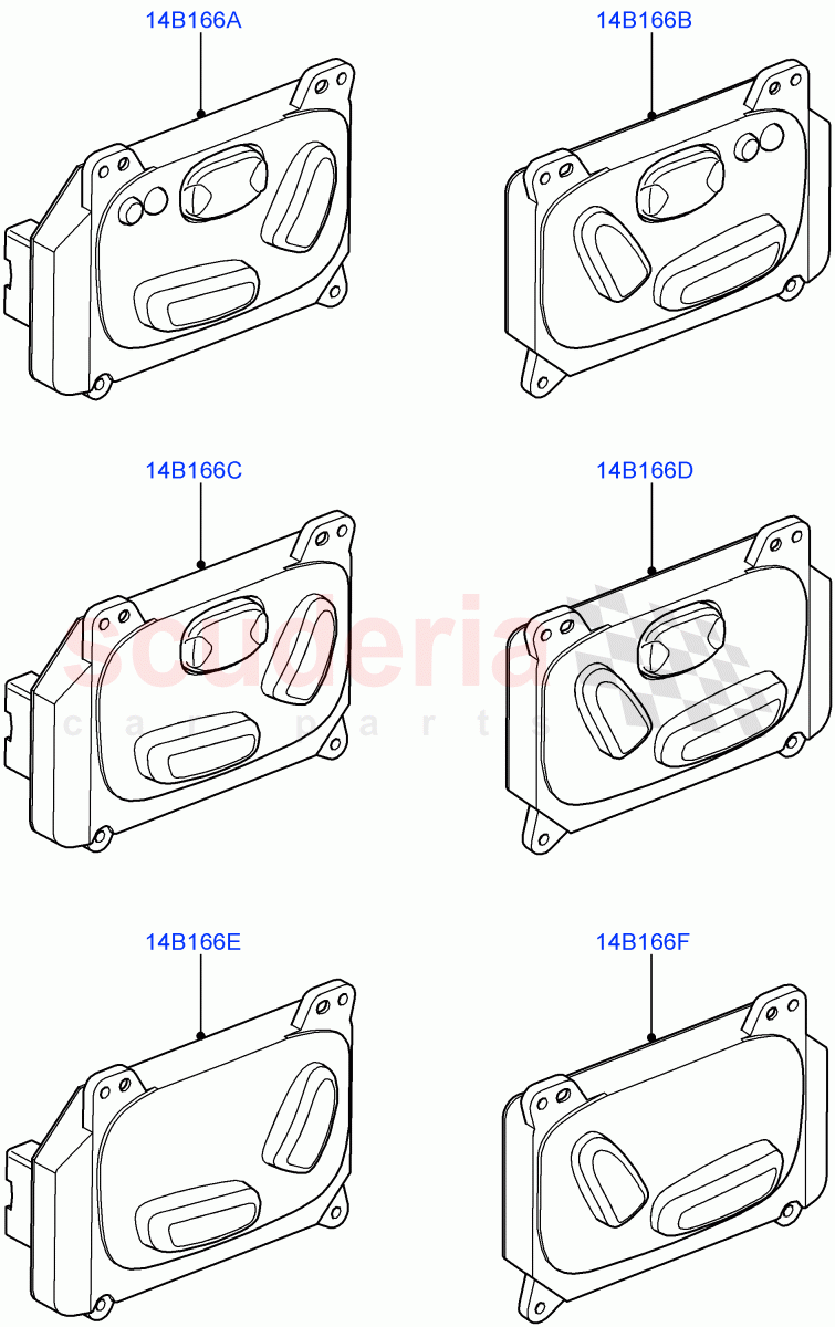 Switches (Seats) ((V) FROMAA000001) of Land Rover Land Rover Discovery 4 (2010-2016) [3.0 DOHC GDI SC V6 Petrol]
