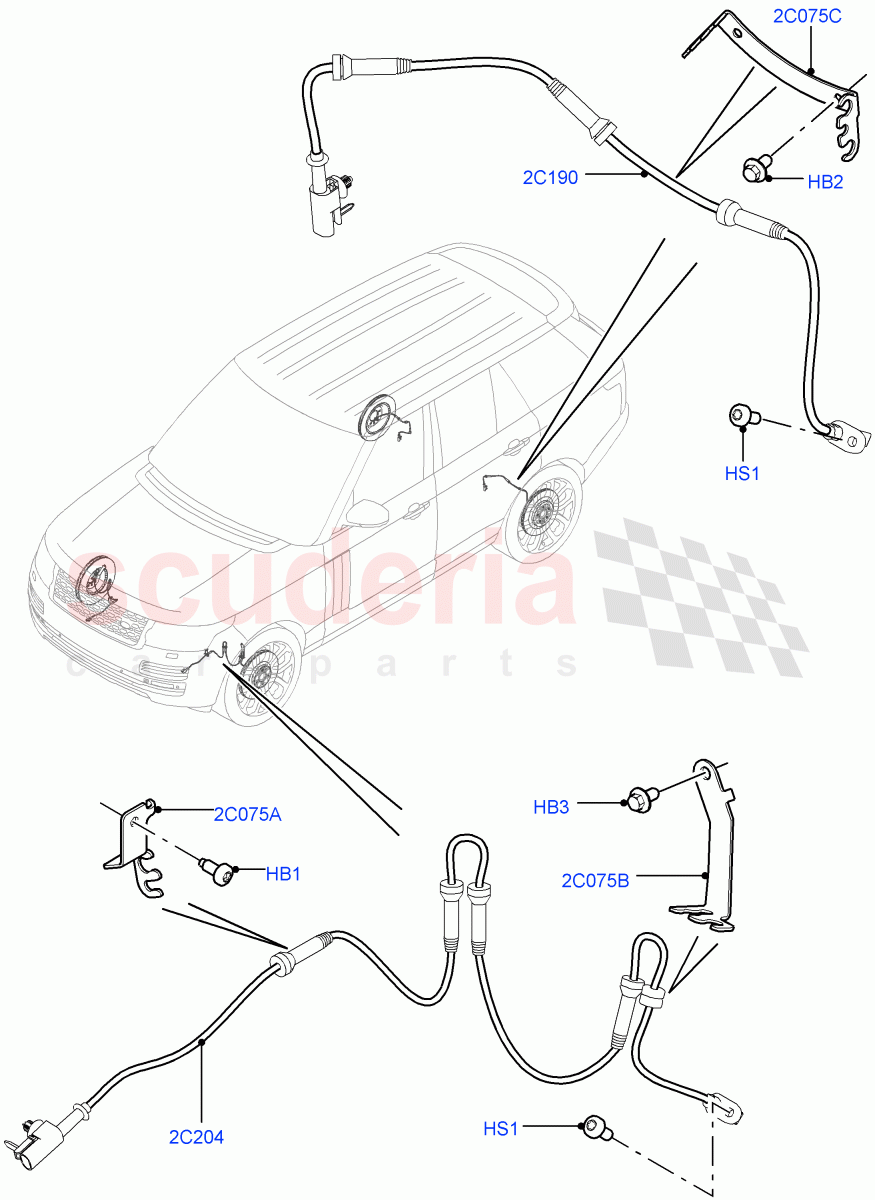 Anti-Lock Braking System (ABS/Speed Sensor) of Land Rover Land Rover Range Rover (2012-2021) [2.0 Turbo Petrol AJ200P]