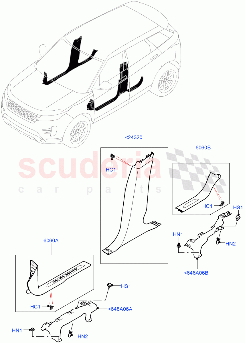 Side Trim (Sill) (Itatiaia (Brazil)) of Land Rover Land Rover Range Rover Evoque (2019+) [2.0 Turbo Diesel AJ21D4]