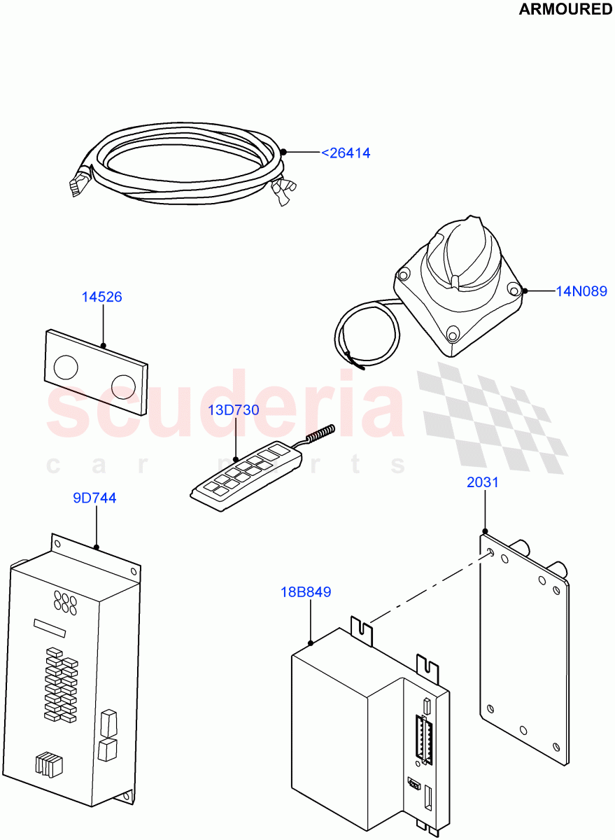 Switches (Console) (Armoured) ((V) FROMEA000001) of Land Rover Land Rover Range Rover (2012-2021) [2.0 Turbo Petrol AJ200P]