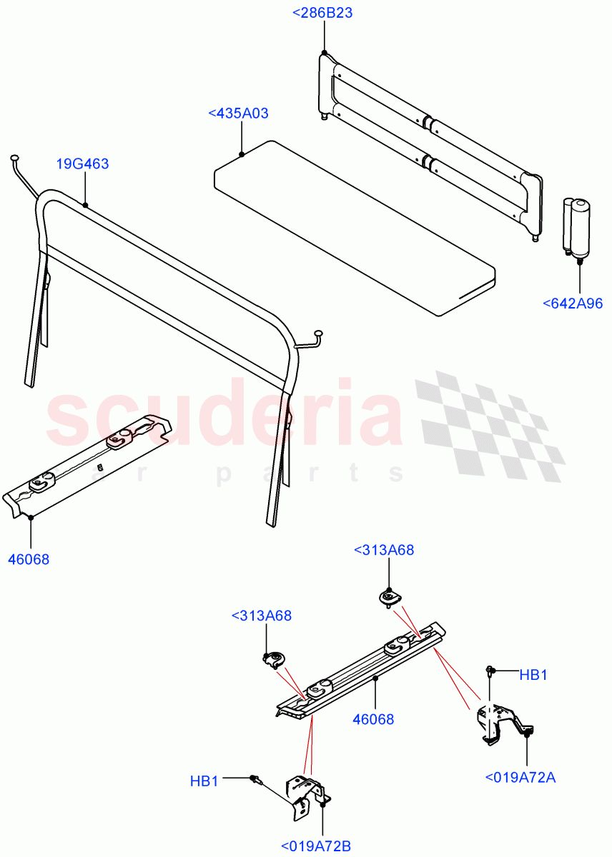 Load Compartment Trim (Floor, Cargo Retention) (Halewood (UK)) of Land Rover Land Rover Range Rover Evoque (2019+) [1.5 I3 Turbo Petrol AJ20P3]