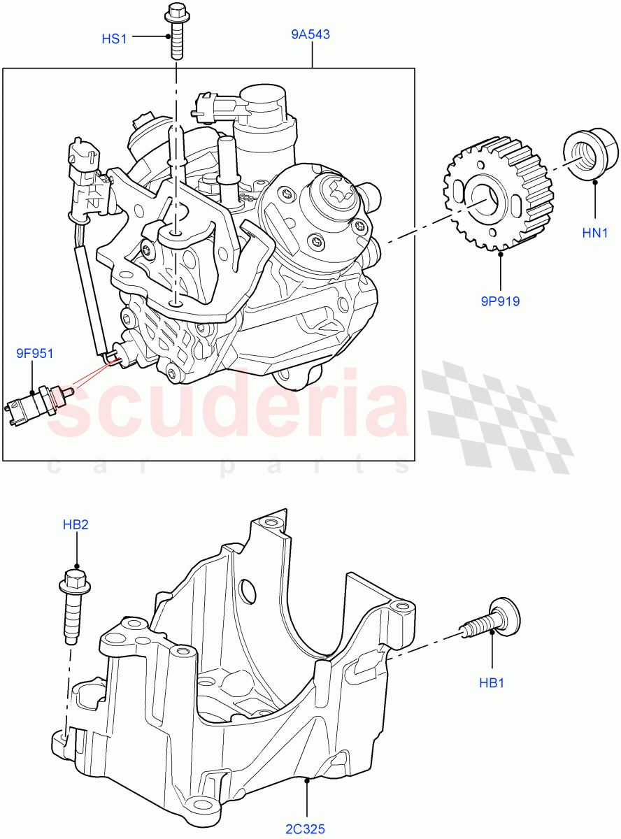 Fuel Injection Pump - Diesel (Nitra Plant Build) (3.0 V6 Diesel) ((V) FROMK2000001) of Land Rover Land Rover Discovery 5 (2017+) [3.0 Diesel 24V DOHC TC]