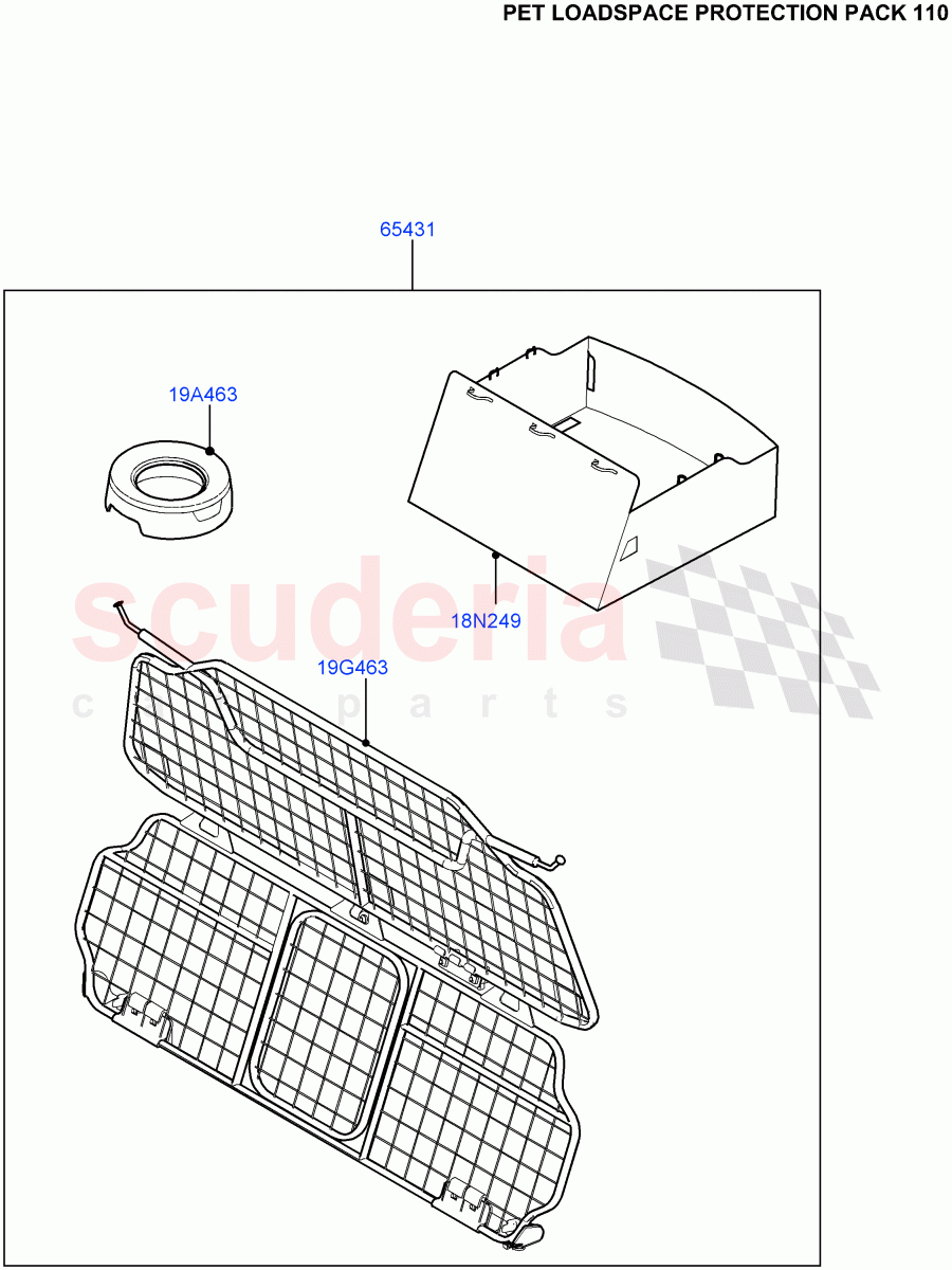 Accessory Pack (Pet Loadspace Protection Pack 110: Virtual Part Order Number VPLEPET001) (Standard Wheelbase) of Land Rover Land Rover Defender (2020+) [2.0 Turbo Petrol AJ200P]