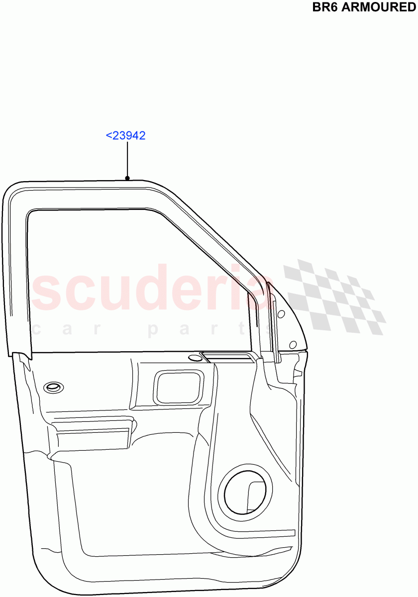Front Door Trim Panels (With B6 Level Armouring) ((V) FROMAA000001) of Land Rover Land Rover Discovery 4 (2010-2016) [3.0 Diesel 24V DOHC TC]