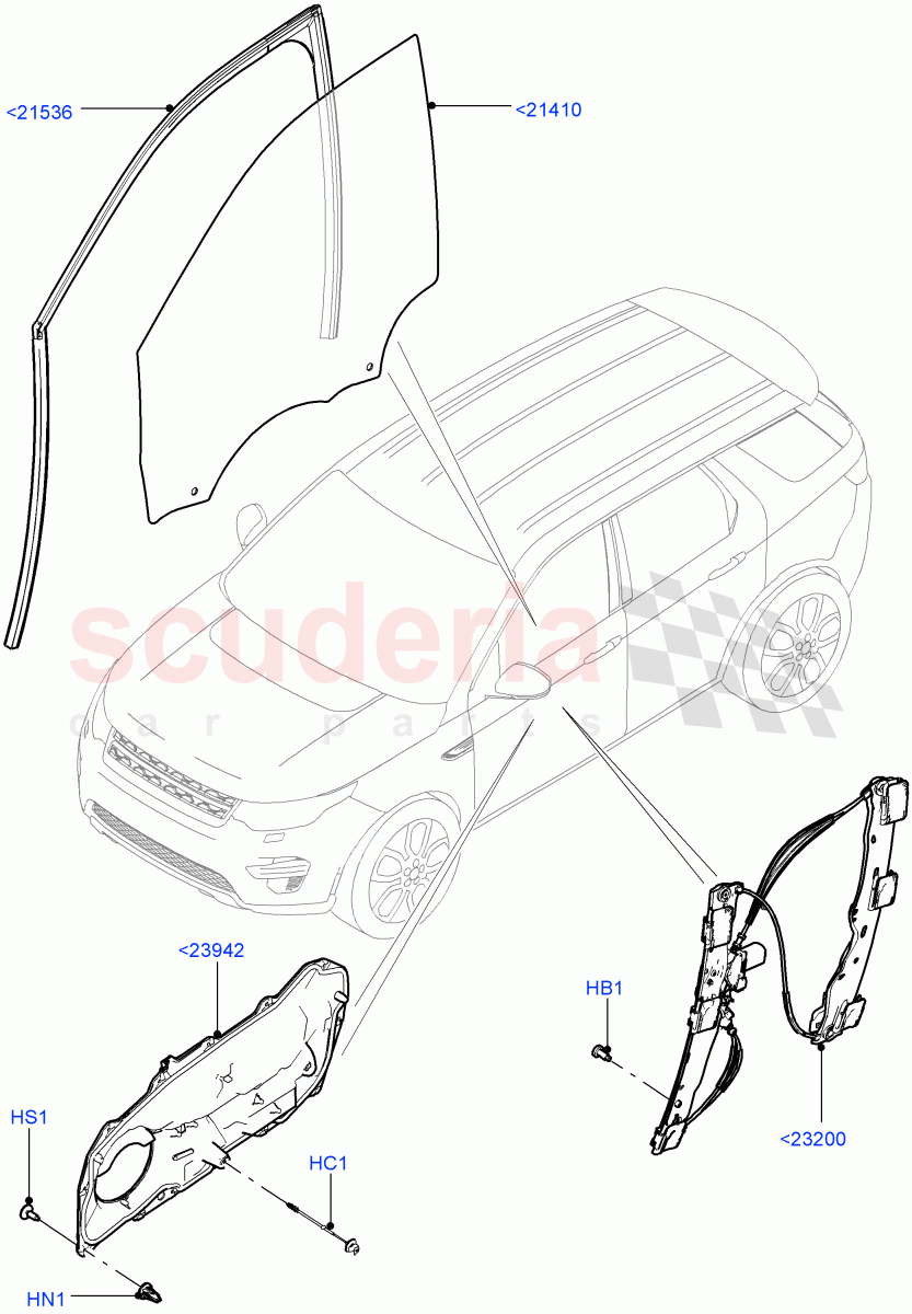Front Door Glass & Window Controls (Changsu (China)) ((V) FROMFG000001) of Land Rover Land Rover Discovery Sport (2015+) [2.0 Turbo Petrol GTDI]
