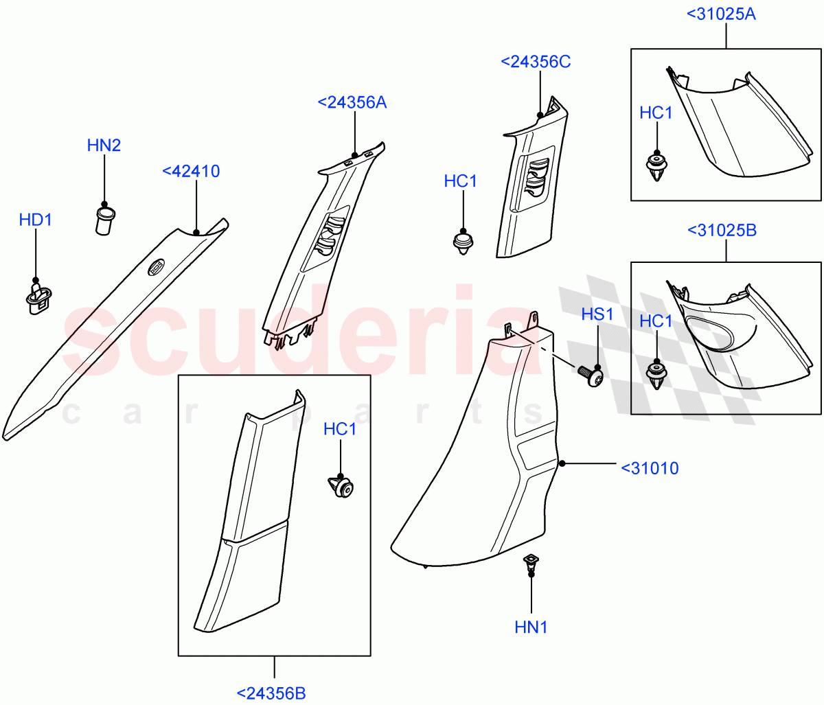 Side Trim (Front And Rear) (Less Armoured) ((V) FROMAA000001) of Land Rover Land Rover Range Rover (2010-2012) [4.4 DOHC Diesel V8 DITC]