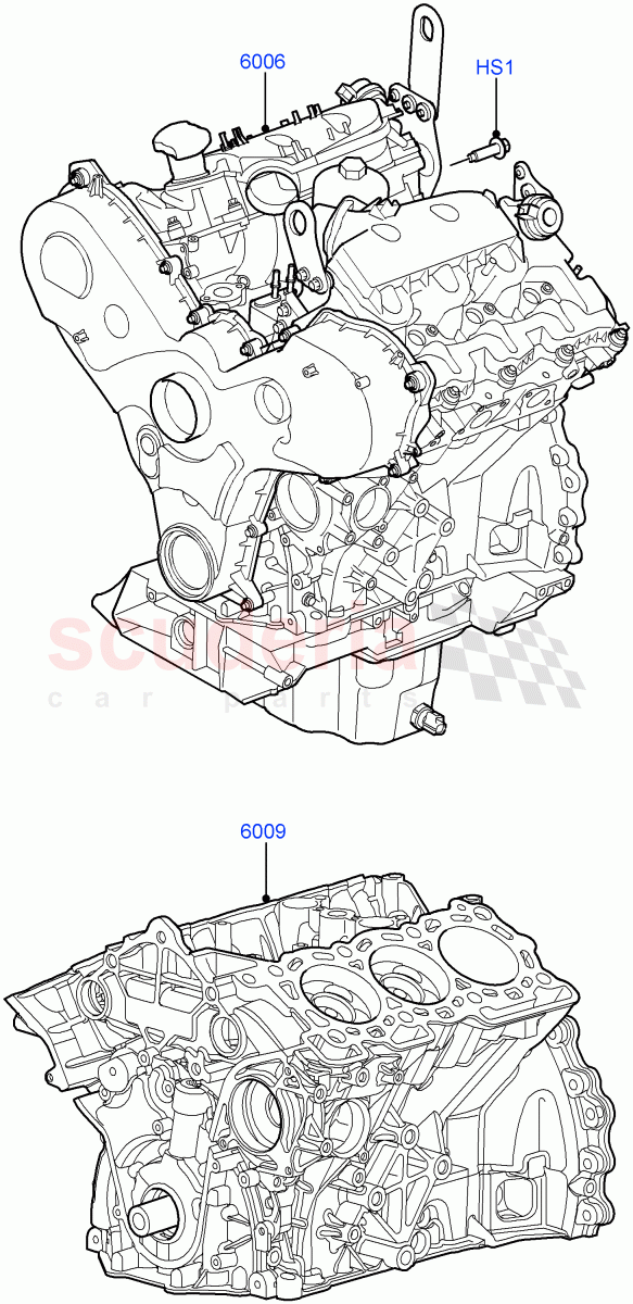 Service Engine And Short Block (Lion Diesel 2.7 V6 (140KW)) ((V) TO9A999999) of Land Rover Land Rover Range Rover Sport (2005-2009) [2.7 Diesel V6]
