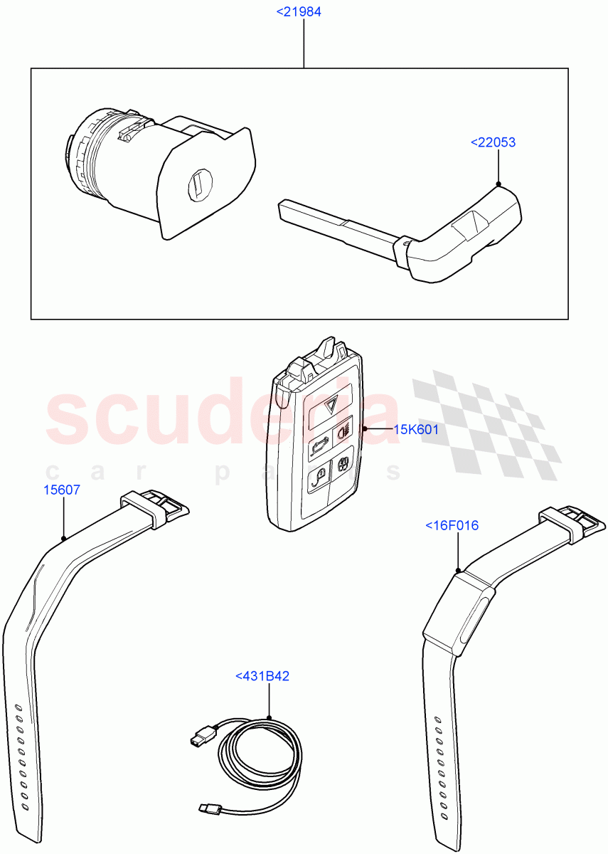 Vehicle Lock Sets And Repair Kits (Changsu (China)) of Land Rover Land Rover Range Rover Evoque (2019+) [1.5 I3 Turbo Petrol AJ20P3]