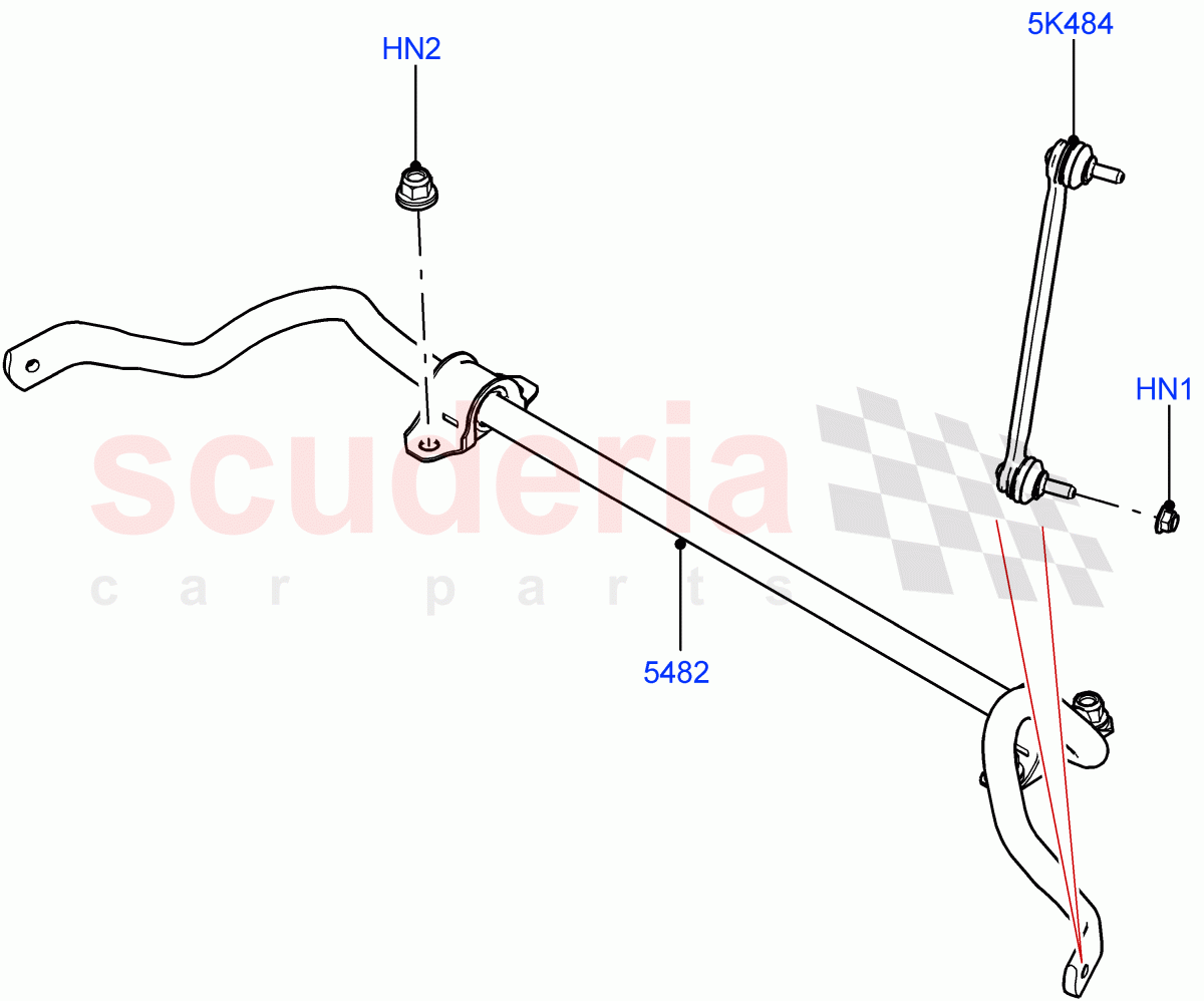 Front Cross Member & Stabilizer Bar (Stabilizer Bar) (Halewood (UK)) of Land Rover Land Rover Range Rover Evoque (2019+) [1.5 I3 Turbo Petrol AJ20P3]