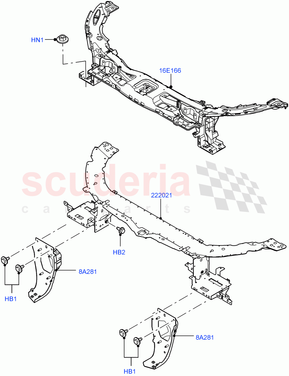 Front Panels, Aprons & Side Members (Front End) (Itatiaia (Brazil)) ((V) FROMGT000001) of Land Rover Land Rover Discovery Sport (2015+) [2.0 Turbo Petrol GTDI]