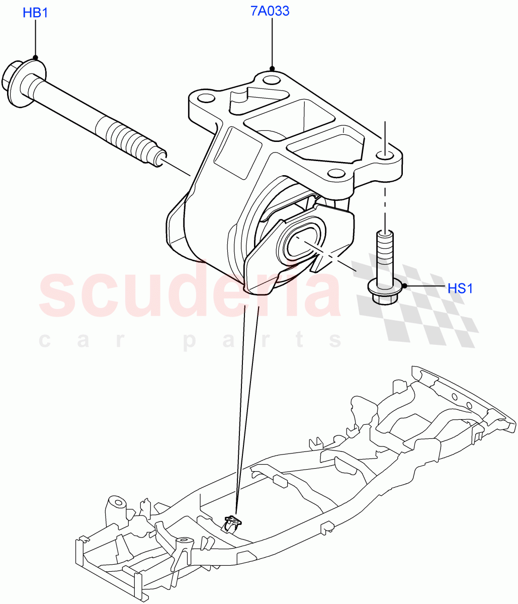 Transmission Mounting ((V) TO9A999999) of Land Rover Land Rover Range Rover Sport (2005-2009) [3.6 V8 32V DOHC EFI Diesel]