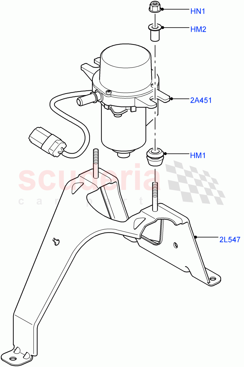Vacuum Pump (AJ Petrol 4.4 V8 EFI (220KW), AJ Petrol 4.2 V8 Supercharged) ((V) TO9A999999) of Land Rover Land Rover Range Rover Sport (2005-2009) [2.7 Diesel V6]