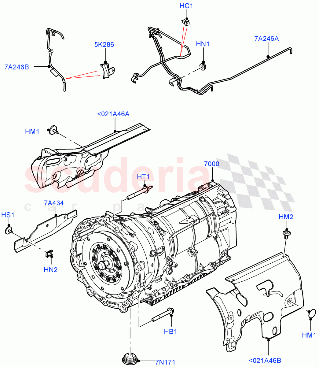 Auto Trans Assy & Speedometer Drive (Nitra Plant Build) (3.0L AJ20D6 Diesel High, 8 Speed Auto Trans ZF 8HP76) ((V) FROMM2000001) of Land Rover Land Rover Defender (2020+) [3.0 I6 Turbo Diesel AJ20D6]