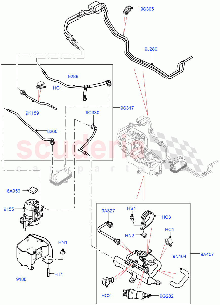Fuel Filter (2.0L AJ20D4 Diesel Mid PTA, Halewood (UK), Fuel Tank-Diesel With Filters, 2.0L AJ20D4 Diesel LF PTA, 2.0L AJ20D4 Diesel High PTA) of Land Rover Land Rover Discovery Sport (2015+) [2.0 Turbo Diesel]