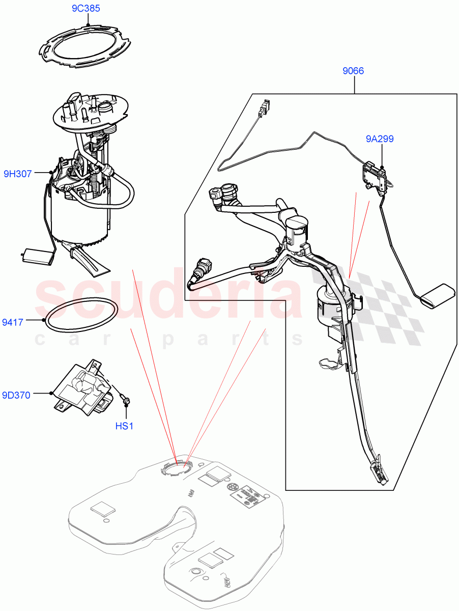 Fuel Pump And Sender Unit (3.0L AJ20P6 Petrol High) ((V) FROMKA000001) of Land Rover Land Rover Range Rover (2012-2021) [3.0 I6 Turbo Petrol AJ20P6]