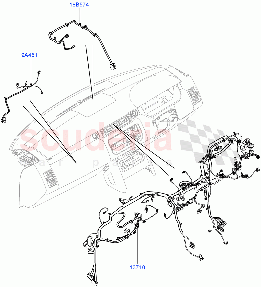 Electrical Wiring - Engine And Dash (Facia) (3.0 V6 Diesel Electric Hybrid Eng) ((V) FROMFA000001, (V) TOFA999999) of Land Rover Land Rover Range Rover (2012-2021) [2.0 Turbo Petrol AJ200P]