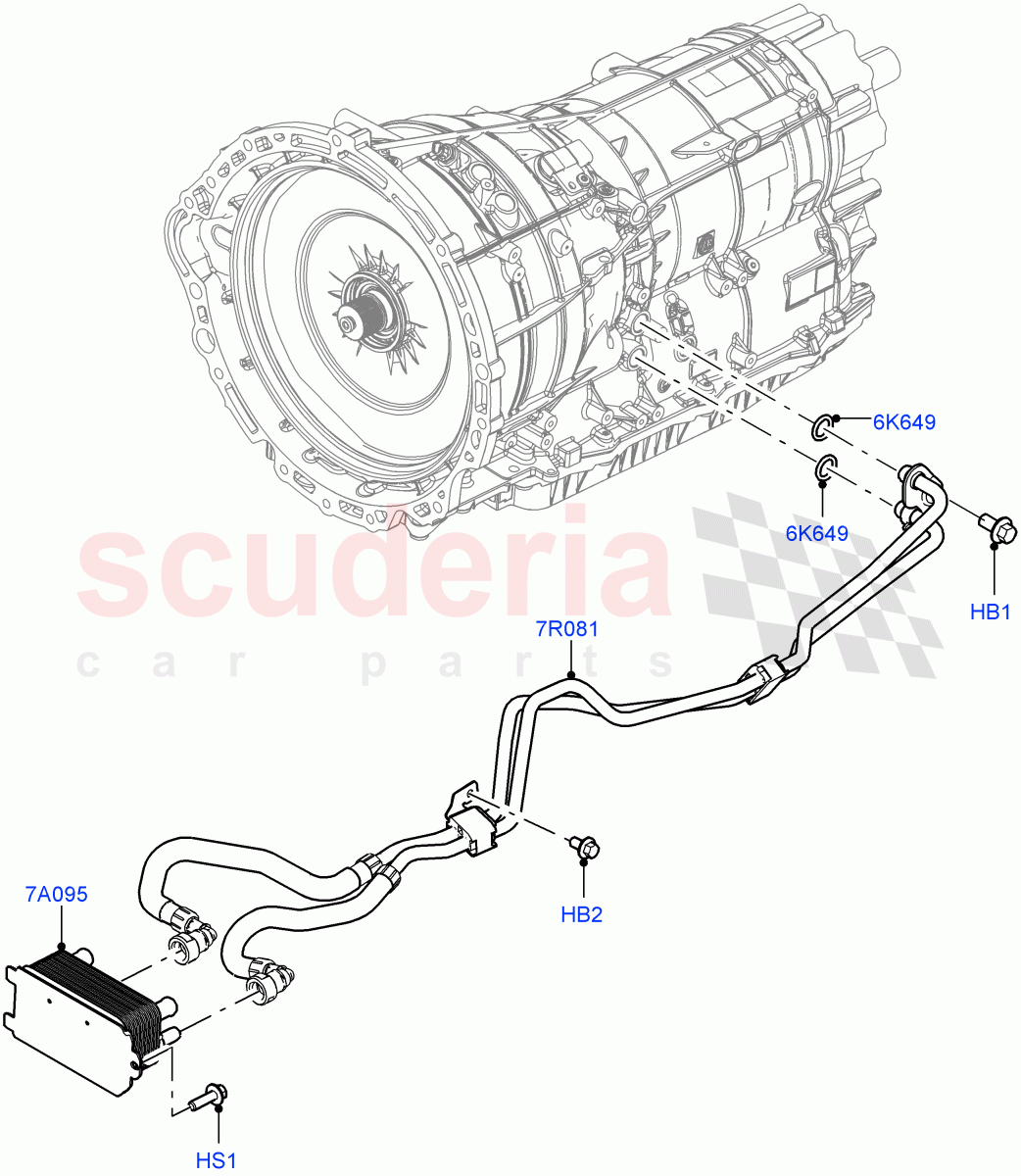 Transmission Cooling Systems (Nitra Plant Build) (8HP Gen3 Hybrid Trans) of Land Rover Land Rover Defender (2020+) [3.0 I6 Turbo Petrol AJ20P6]