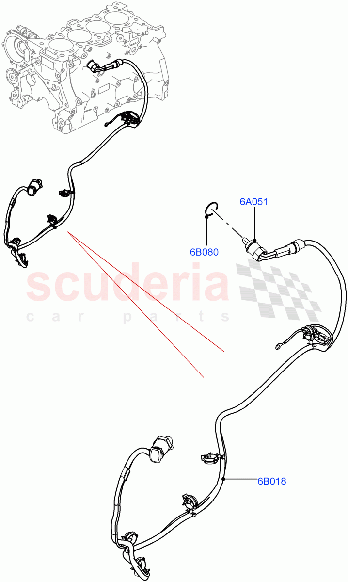 Engine Heater (Nitra Plant Build) (2.0L I4 High DOHC AJ200 Petrol, Immersion Heater - 700W / 110V, Immersion Heater-700W/220V, 2.0L AJ200P Hi PHEV) of Land Rover Land Rover Defender (2020+) [2.0 Turbo Petrol AJ200P]
