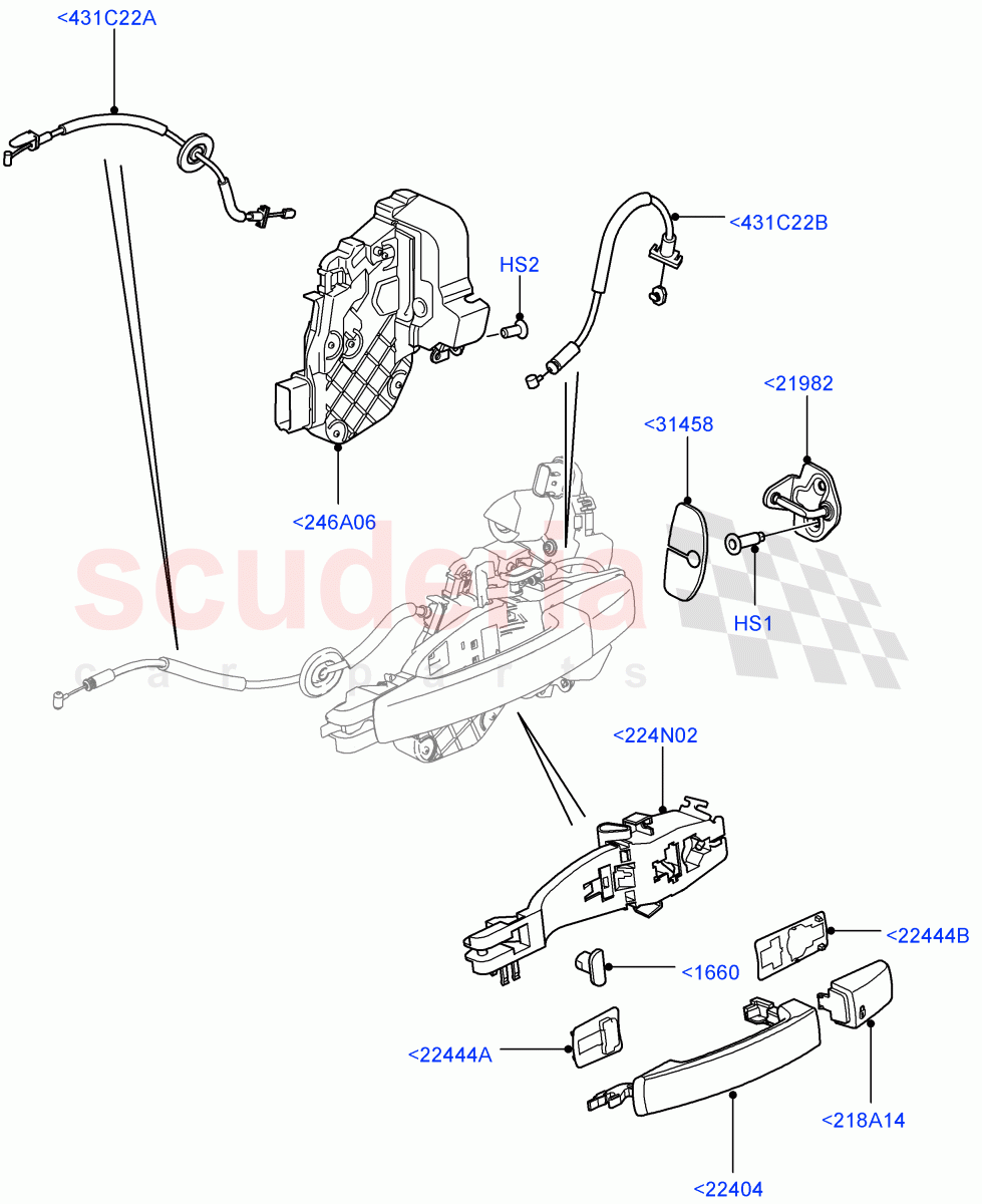 Rear Door Lock Controls ((V) FROMAA000001) of Land Rover Land Rover Range Rover Sport (2010-2013) [3.0 Diesel 24V DOHC TC]